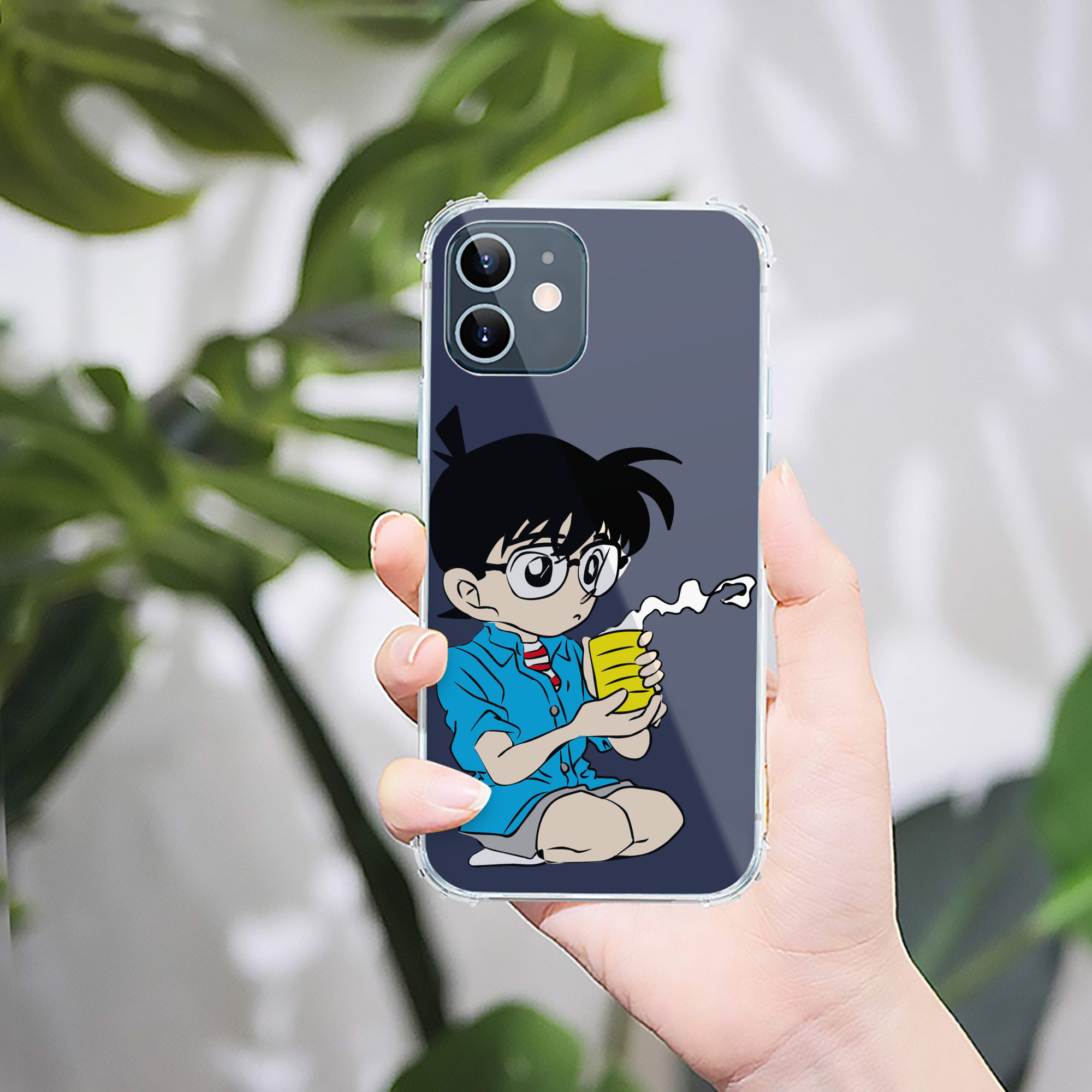 （画像用） 名探偵コナン 江戸川 コナン Detective Conan Conan Edogawa 【iPhone 12シリーズ対応】透明スマホケース（クリアソフトケース）